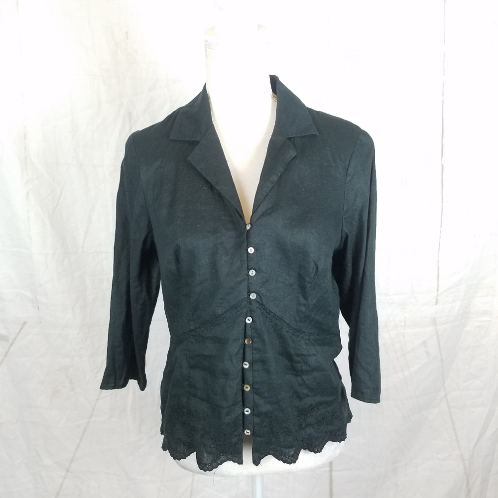 Valerie separates linen top